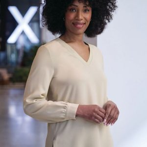 NEW Como L/S Crepe Blouse