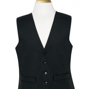Black Herringbone Waistcoat